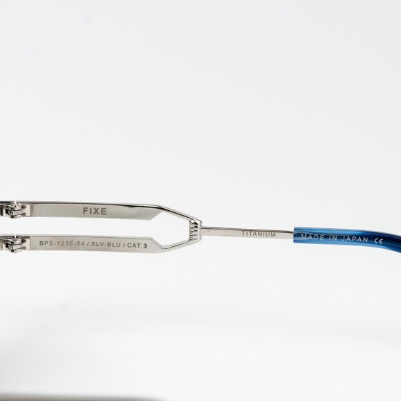 Balmain Men Sunglasses Titanium Silver Blue Mirror Geometric FIXE BPS-123E-54 - Picture 11 of 13